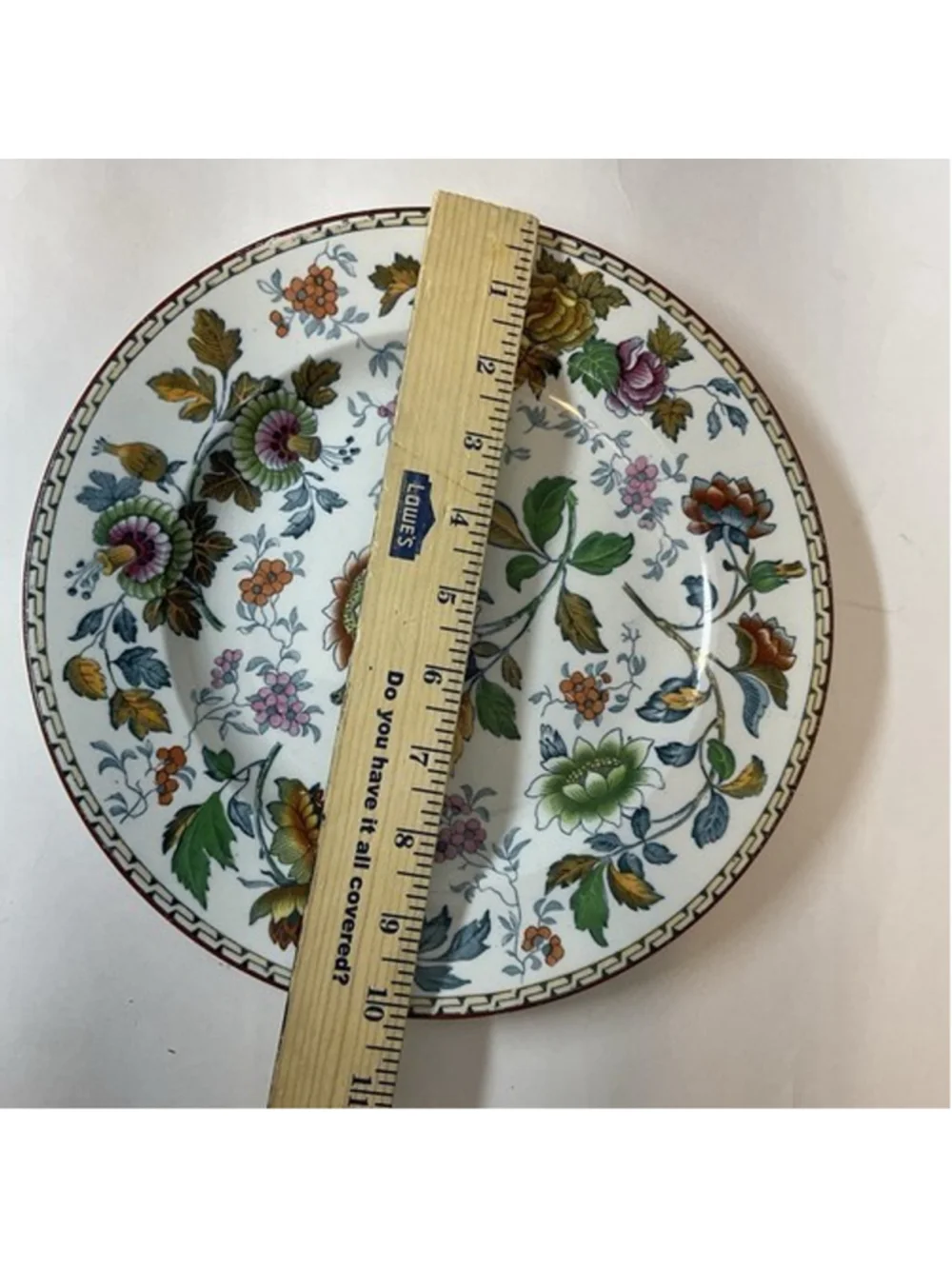 Vintage Wedgwood Tonquin Round Polychrome Floral Rare Early Antique Plate 10" - Picture 6 of 13